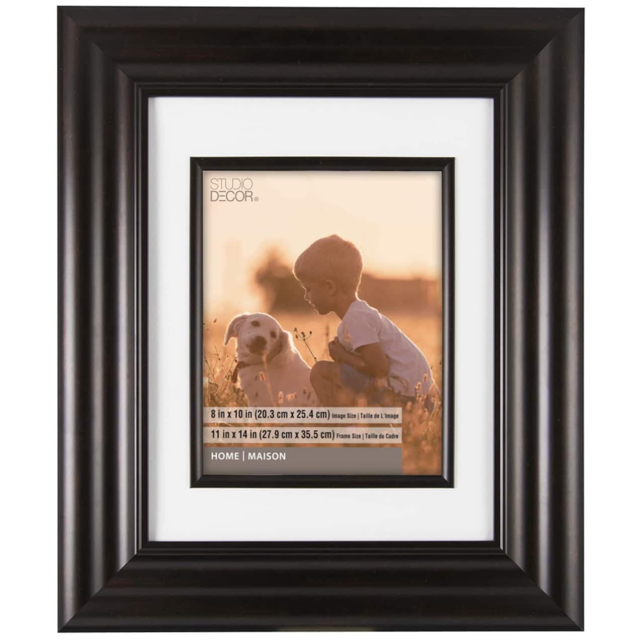 Home 8" x 10" Bronze Wide Scoop Frame with Mat by Studio Décor®